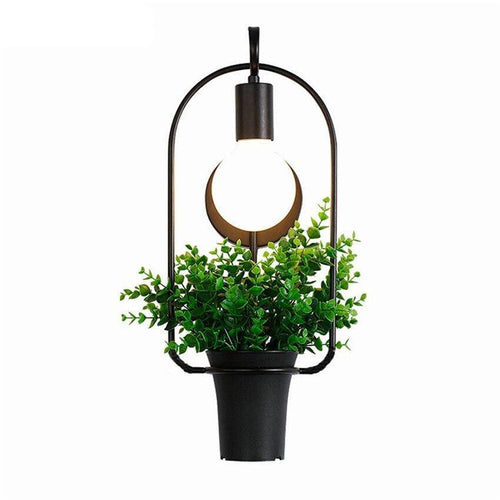 Applique murale rétro en métal avec cache-pots pour fleurs - vue 6 sur 5