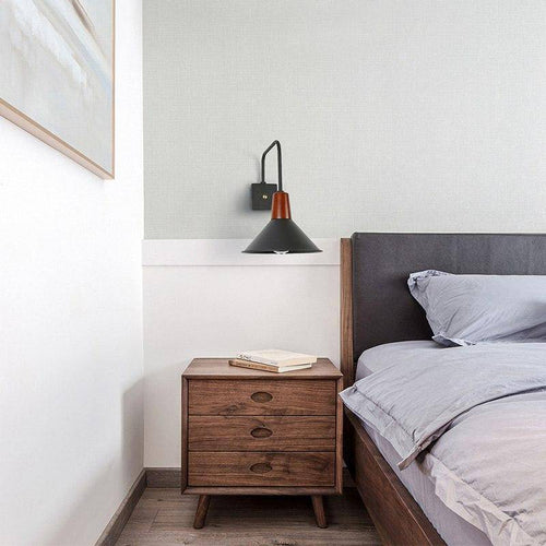 Applique murale design ajustable avec abat-jour en métal noir - vue 2 sur 5