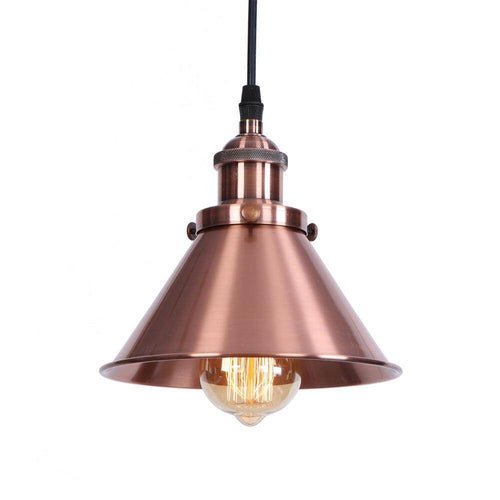 Suspension design à LED avec abat-jour en métal coloré Loft Industriel - vue 9 sur 14