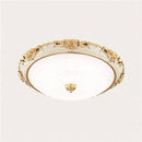 Plafonnier LED en acrylique rond avec dorures