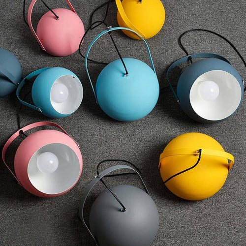 Suspension LED boule avec lanière en métal Colourful - vue 6 sur 6
