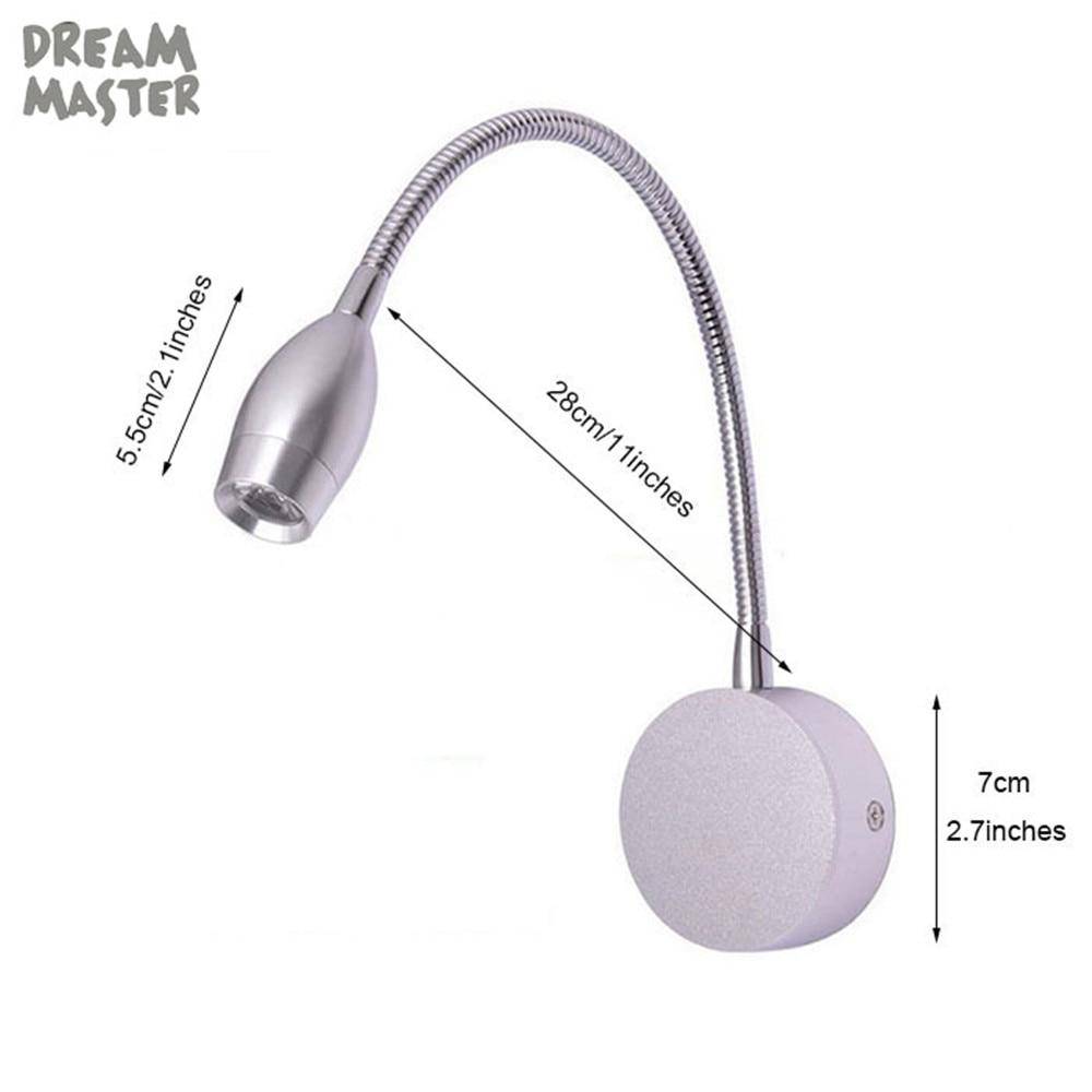 Applique lampe LED dirigeable avec interrupteur - vue 3 sur 3