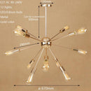 Lustre moderne LED style araignée métallique réglable Makari