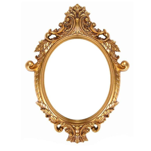 Miroir mural rétro doré style baroque - vue 2 sur 2
