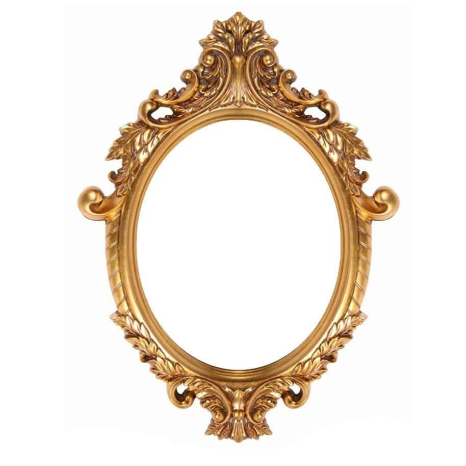 Miroir mural rétro doré style baroque - vue 2 sur 2