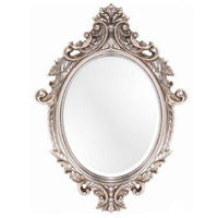 Miroir mural rétro argenté style baroque