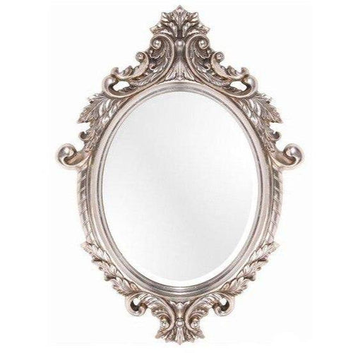 Miroir mural rétro argenté style baroque