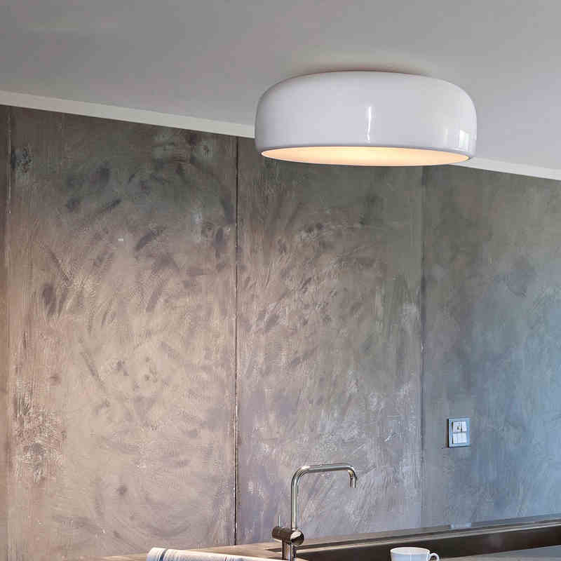 Plafonnier design arrondi LED laqué Round - vue 4 sur 6