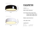 Plafonnier design arrondi LED laqué Round