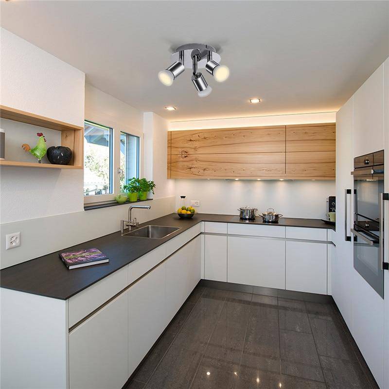 Plafonnier à 3 spots LED chromé moderne - vue 8 sur 10