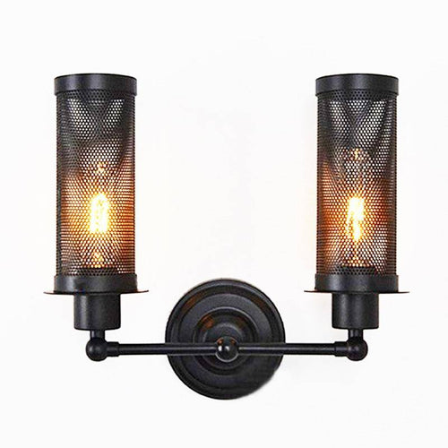 Applique murale antique avec lampe dans cage Country - vue 4 sur 6