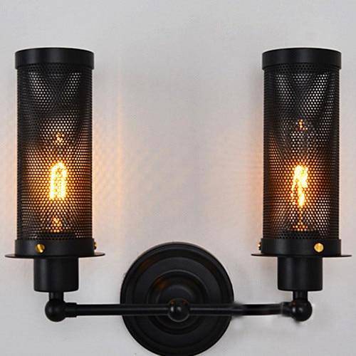 Applique murale antique avec lampe dans cage Country - vue 6 sur 6