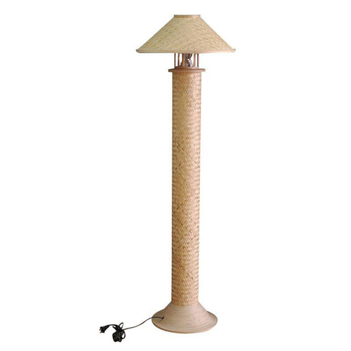 Lampadaire en bambou tressé Retro - vue 3 sur 4