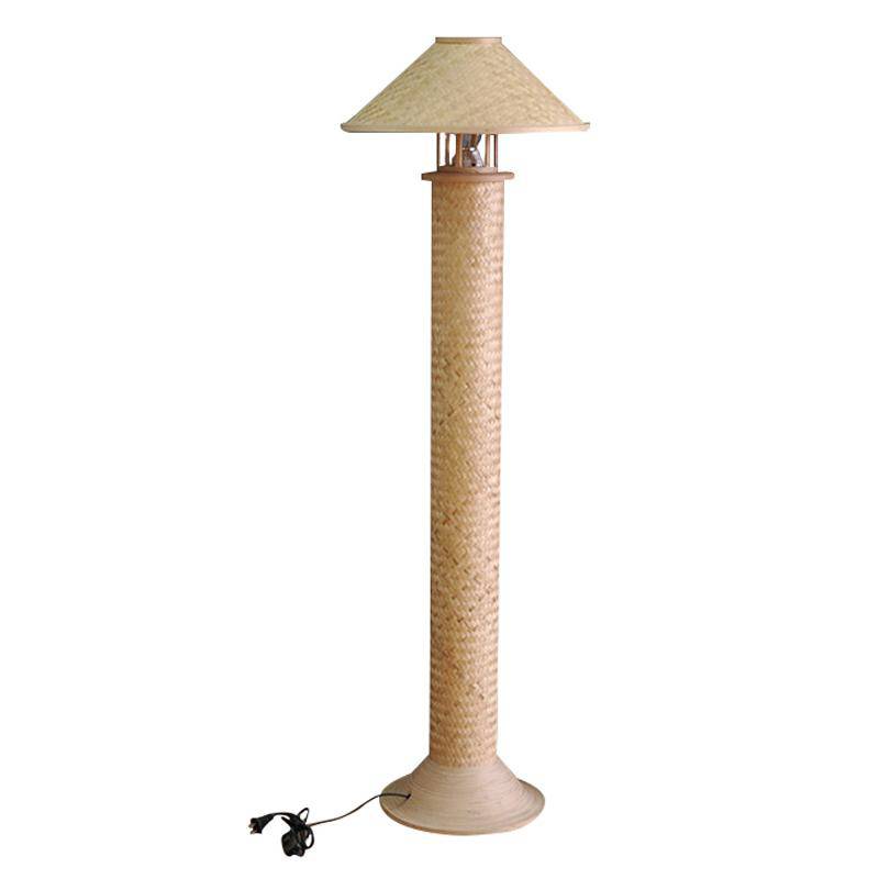Lampadaire en bambou tressé Retro - vue 3 sur 4