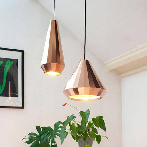 Suspension design rose gold de différentes formes droites Loft - vue 3 sur 7