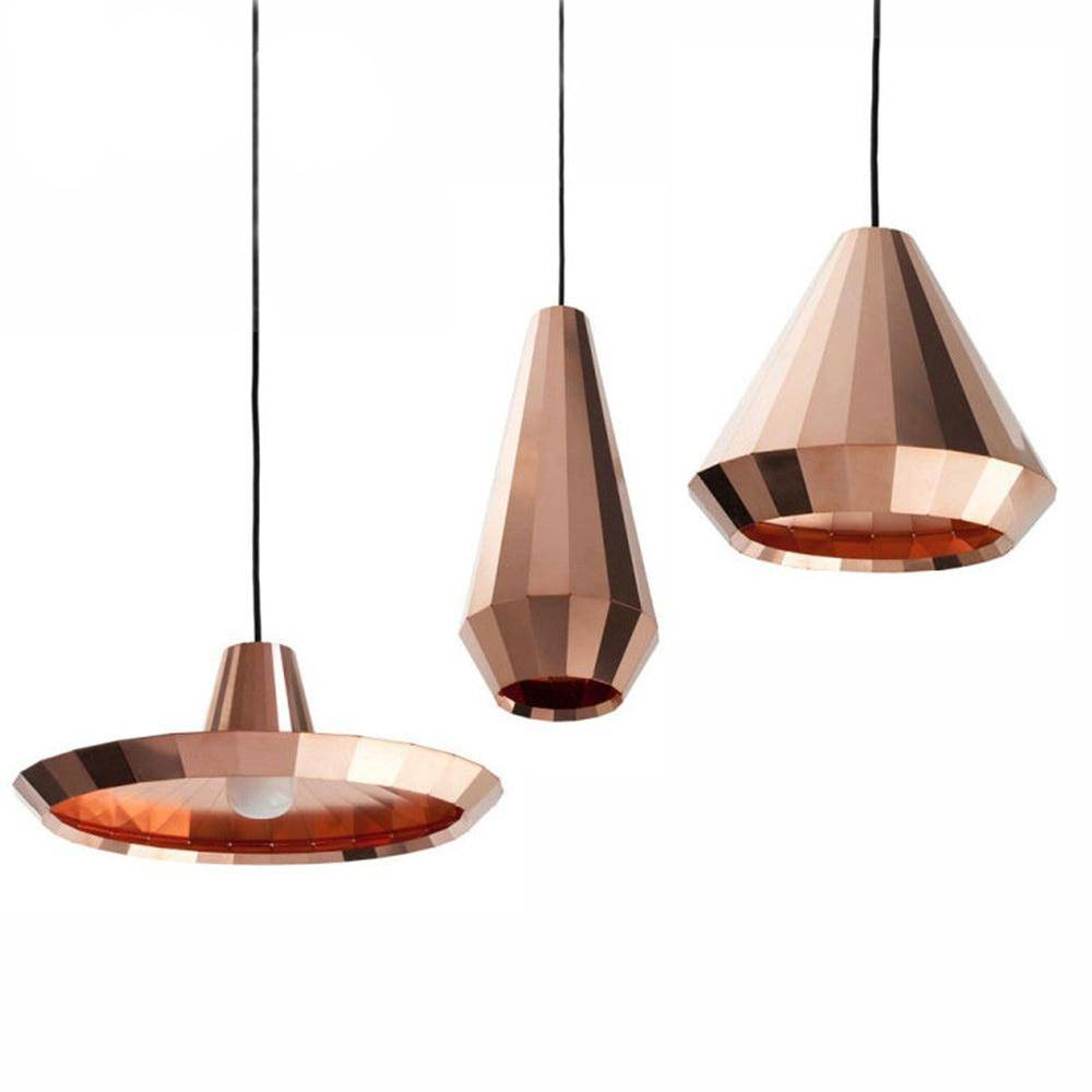Suspension design rose gold de différentes formes droites Loft - vue 4 sur 7