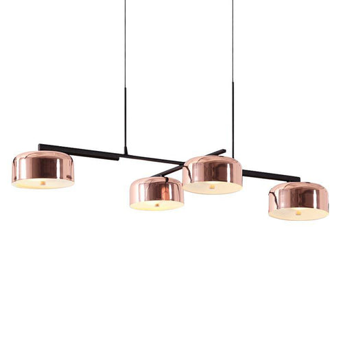 Lustre moderne avec abat-jour chromé - vue 4 sur 10