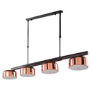 Lustre moderne avec abat-jour chromé