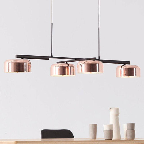 Lustre moderne avec abat-jour chromé - vue 6 sur 10
