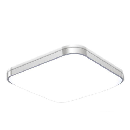 Plafonnier LED carré aux bords arrondis chromé Energy - vue 3 sur 5