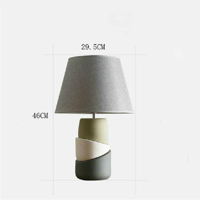 Lampe de chevet en céramique design avec abat-jour en tissu - vue 4 sur 4