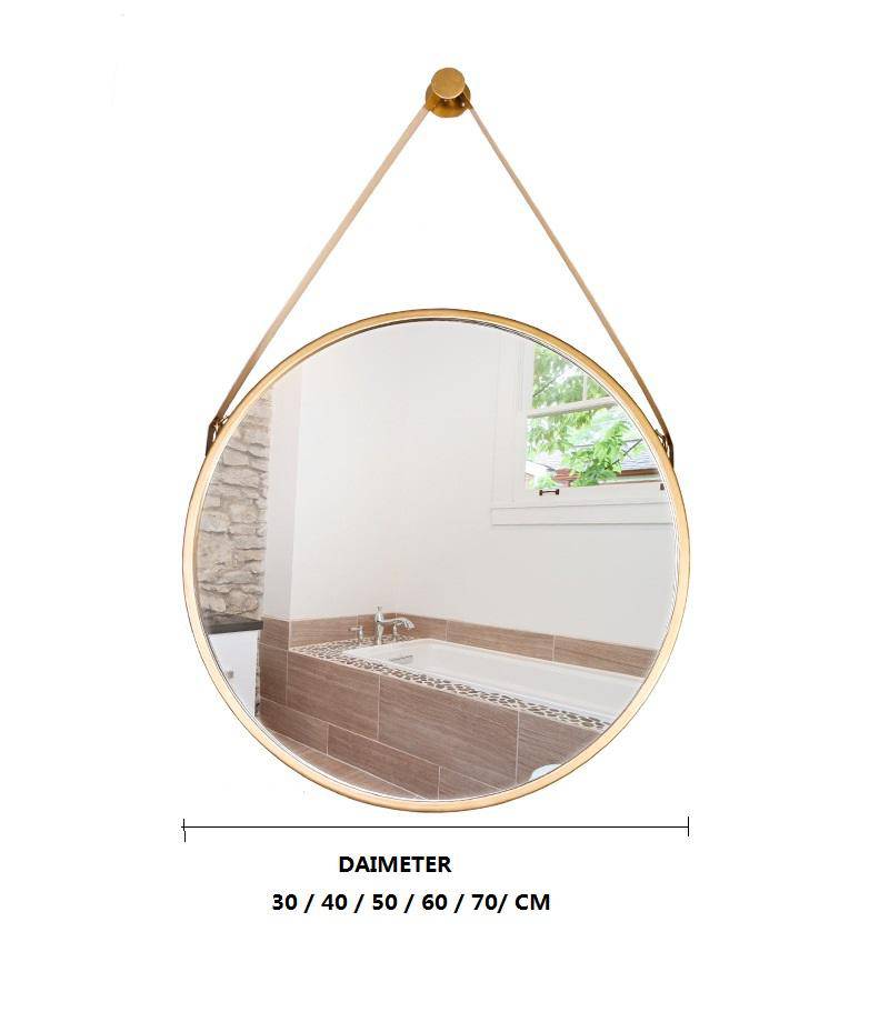 Miroir mural décoratif rond suspendu Personality - vue 4 sur 5