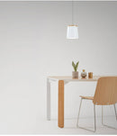 Suspension design bois et métal blanc Aisilan