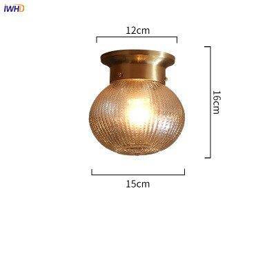 Suspension rétro LED avec métal doré et verre cristal - vue 5 sur 4