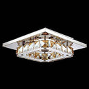 Plafonnier chromé LED carré en cristal Sala