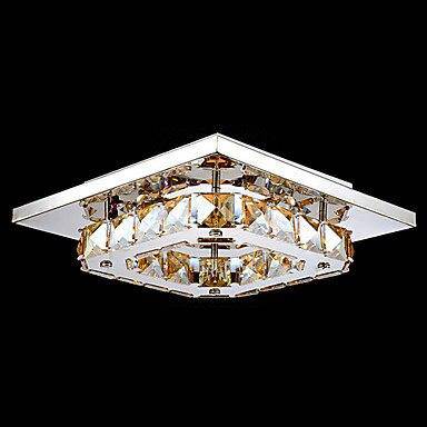 Plafonnier chromé LED carré en cristal Sala - vue 4 sur 4