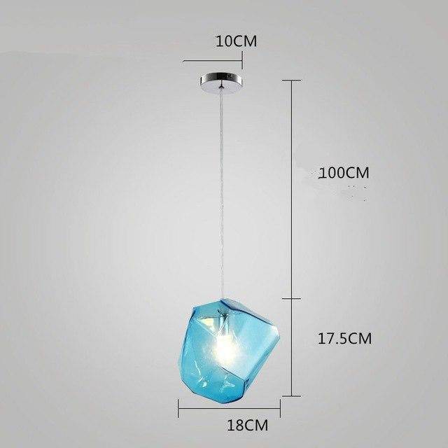 Suspension design en cristal Colorful - vue 9 sur 12