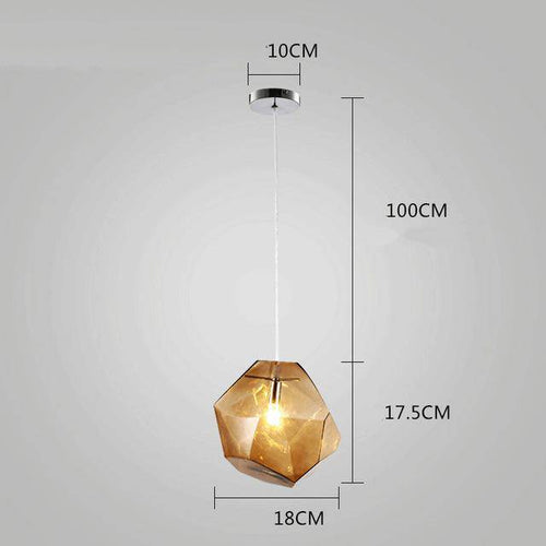 Suspension design en cristal Colorful