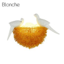 Applique LED en forme de nid d'oiseaux