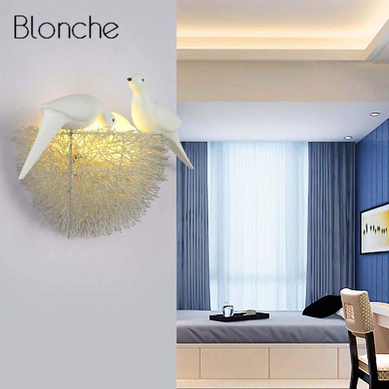 Applique LED en forme de nid d'oiseaux - vue 2 sur 8