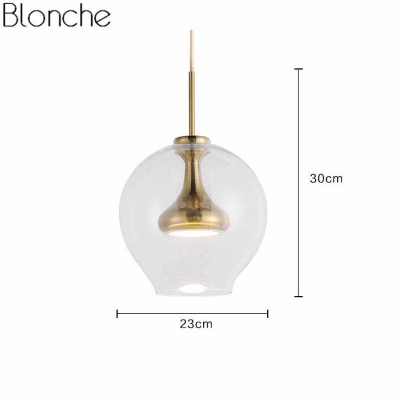 Suspension design en verre arrondi à LED Glass - vue 7 sur 9