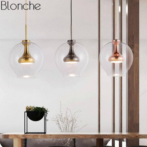 Suspension design en verre arrondi à LED Glass - vue 3 sur 9