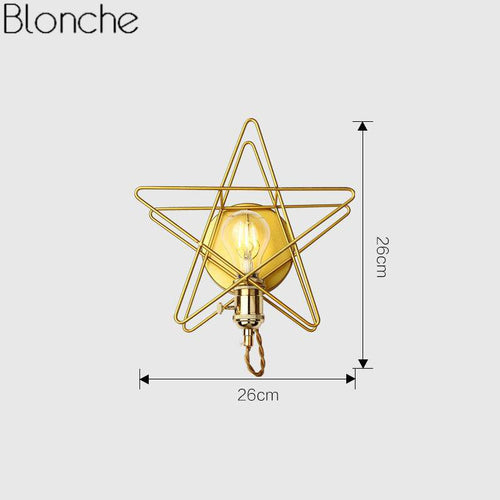Applique murale LED en forme d'étoile dorée - vue 5 sur 5