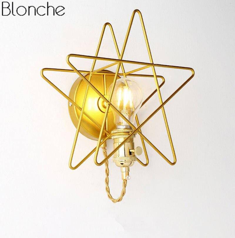 Applique murale LED en forme d'étoile dorée - vue 5 sur 5