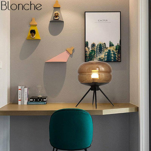 Lampe à poser design LED avec boule en verre Postmodern - vue 7 sur 6