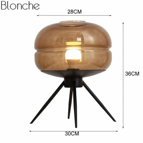 Lampe à poser design LED avec boule en verre Postmodern - vue 6 sur 6