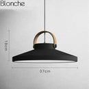 Suspension design LED en bois et métal Moderna