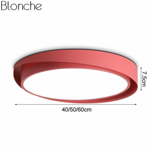 Plafonnier design LED arrondi de couleur Art - vue 11 sur 10