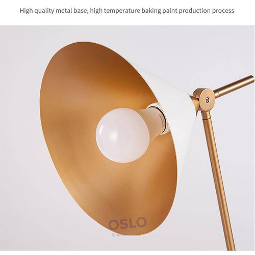 Lampe à poser moderne en métal et marbre et pied chromé Hotel - vue 8 sur 9
