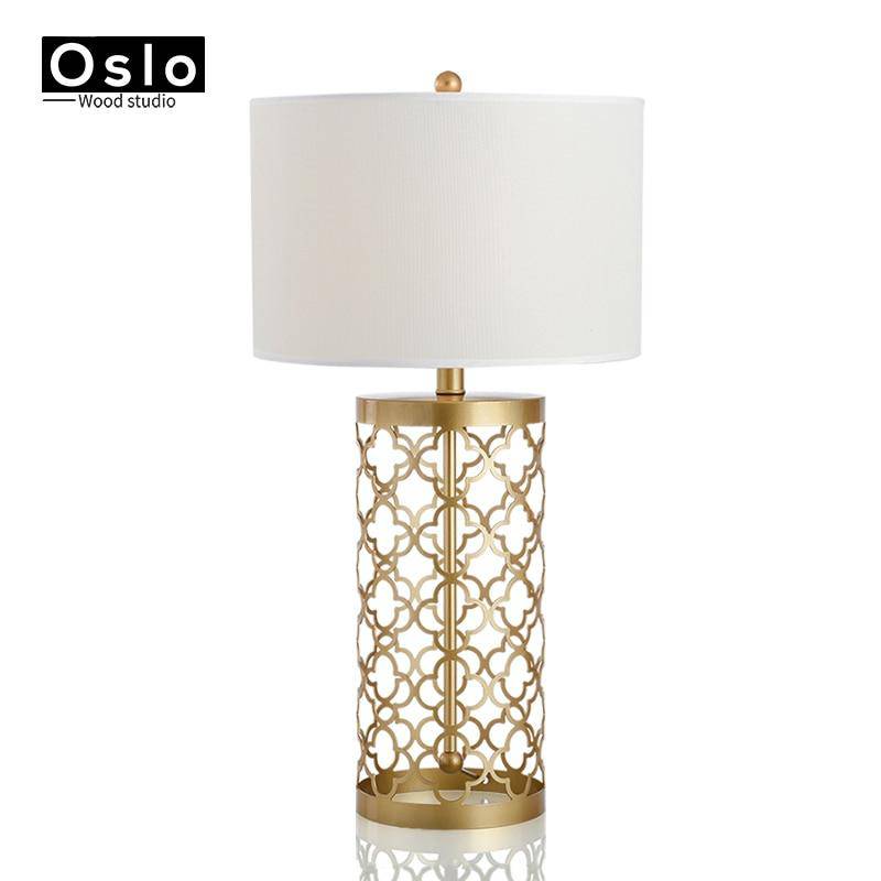 Lampe de chevet à poser design doré American - vue 5 sur 6