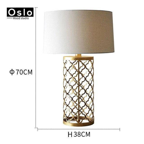 Lampe de chevet à poser design doré American - vue 5 sur 6