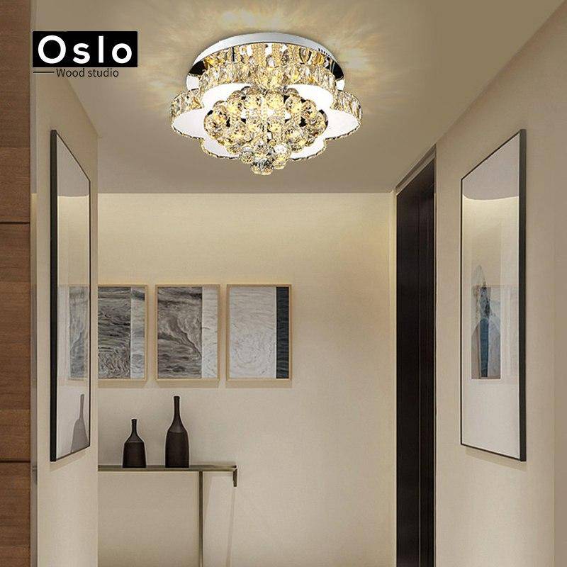 Plafonnier LED en cristal en forme de fleur - vue 3 sur 8