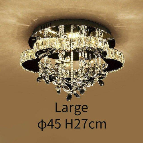 Plafonnier LED en cristal en forme de fleur - vue 8 sur 8