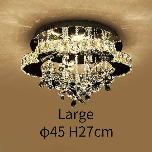 Plafonnier LED en cristal en forme de fleur - vue 7 sur 8
