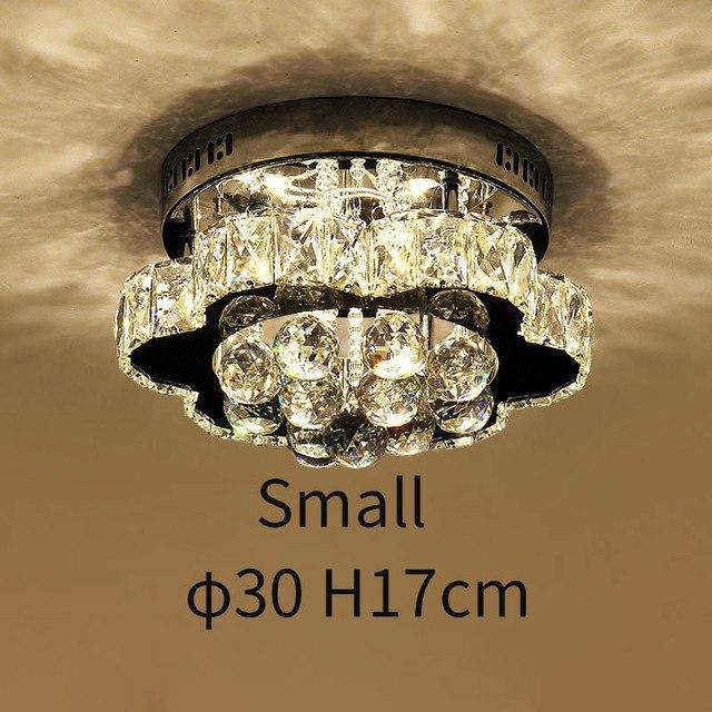 Plafonnier LED en cristal en forme de fleur - vue 4 sur 8