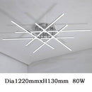 Plafonnier LED moderne barres chromées Flush